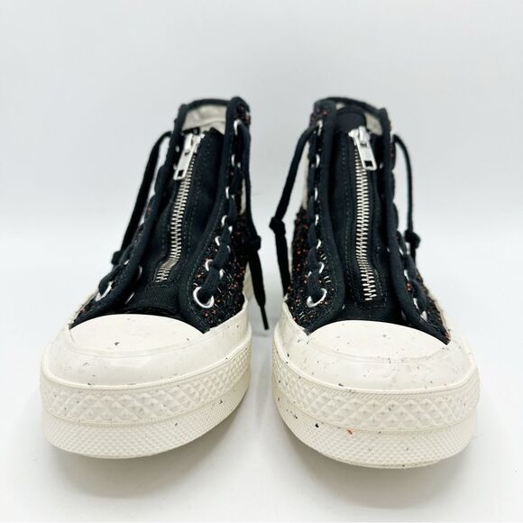 Converse Chuck Taylor All Star 70 Hi Speckled Black Crochet Womens Sample Sz 5 - Picture 7 of 15